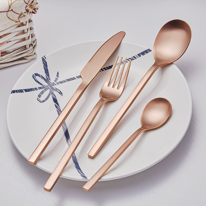 Matte Gold Cutlery Set 18 10 Sliverware Set Stainless Steel Flatware Set