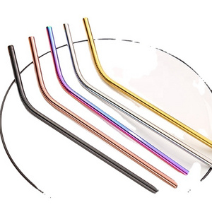 customized metal straw metal straws drinking milk tea straw