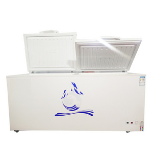 Top Foam double Doors chest freezer 800L Commercial freezer for frozen food