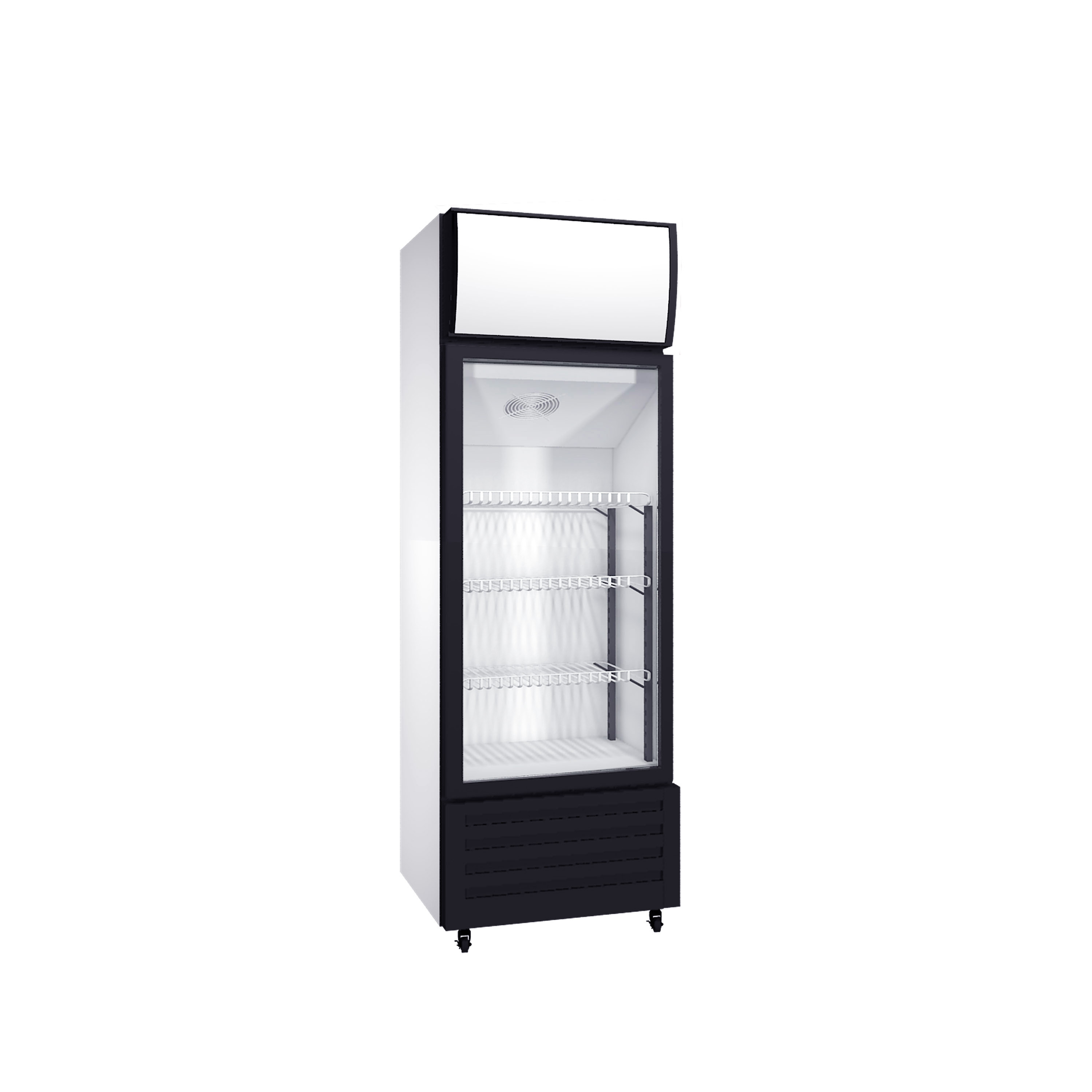 400L Vertical glass door soft drinks refrigerator commercial upright fridge