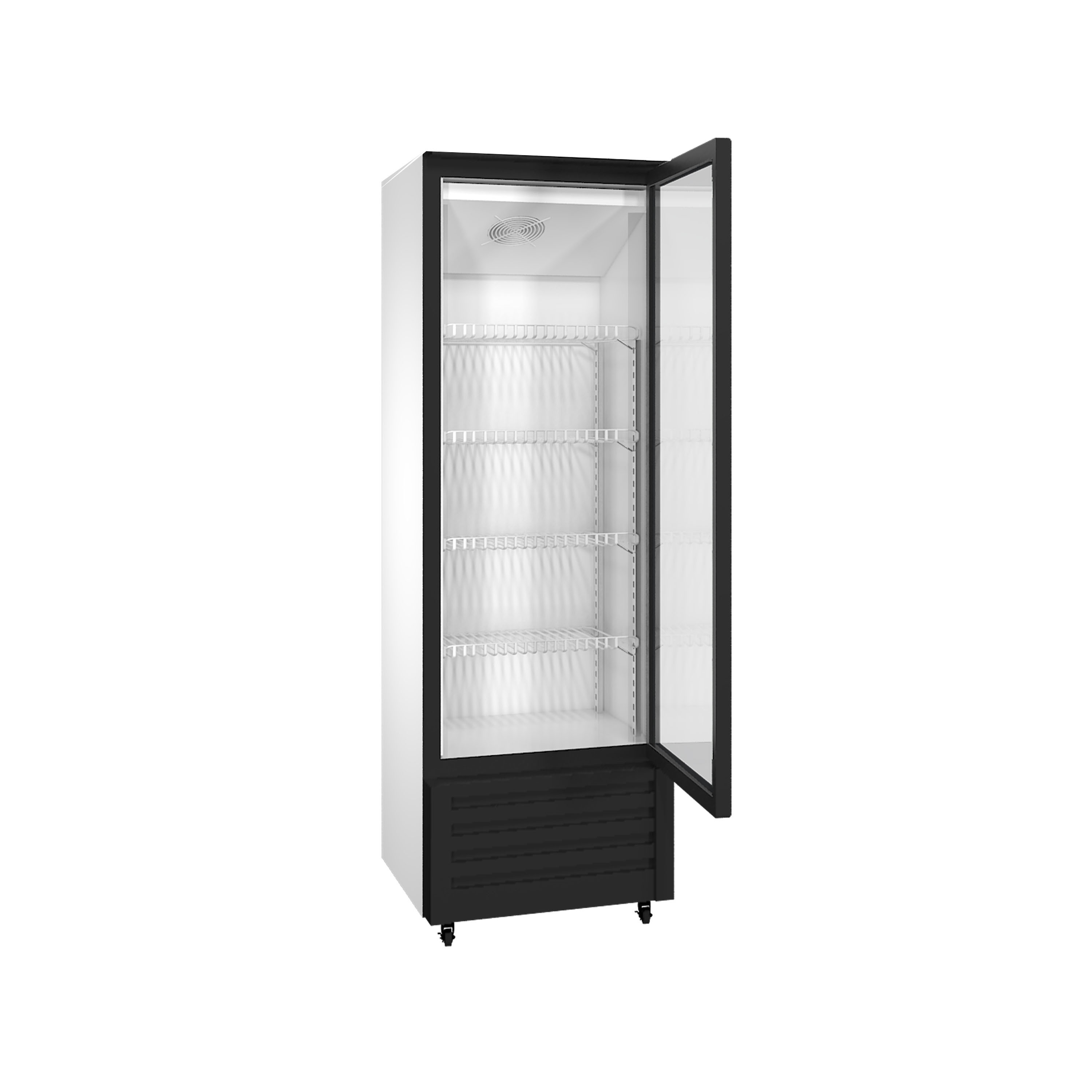 400L Vertical glass door soft drinks refrigerator commercial upright fridge