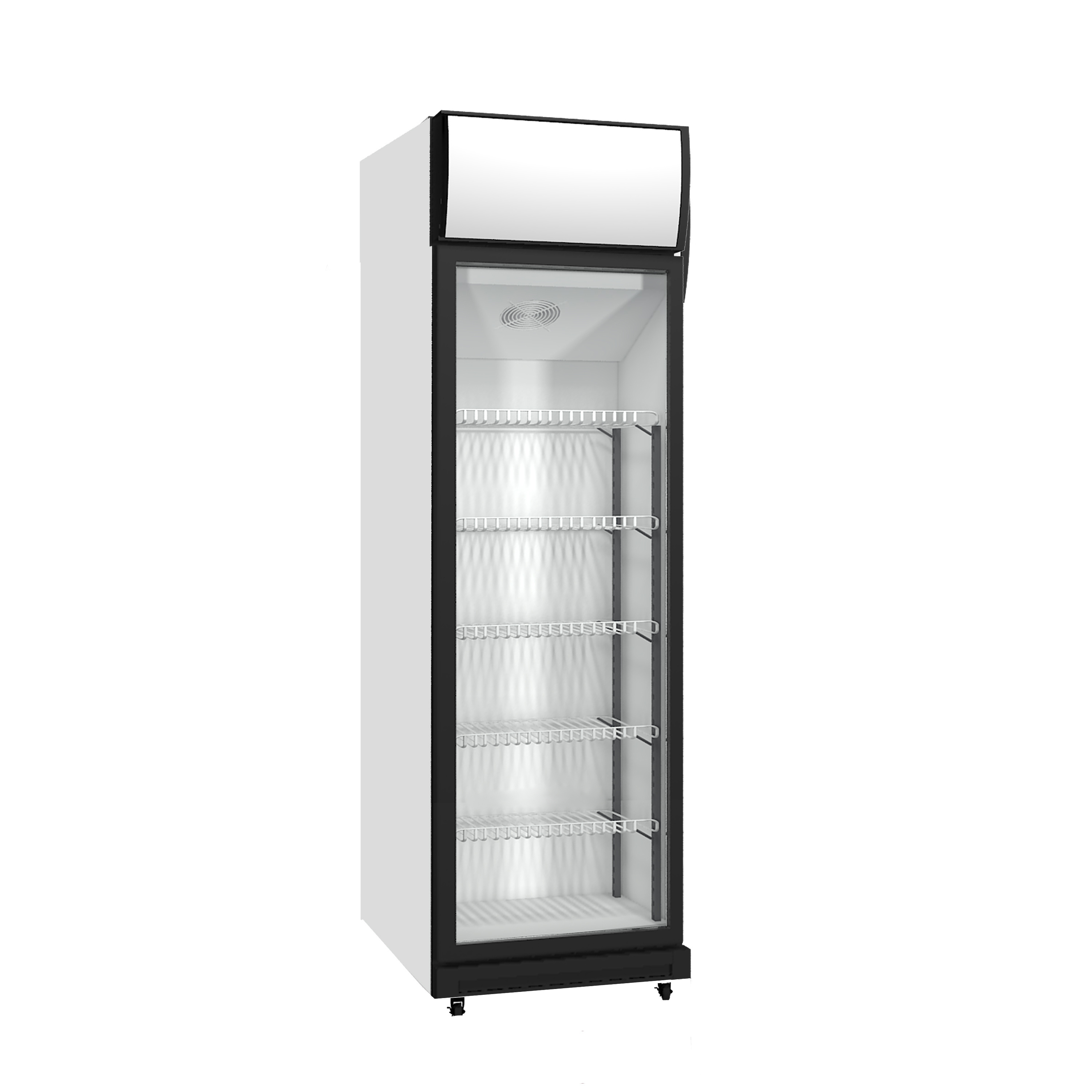 450L Auto defrost commercial freezer drinks upright fridge with single glass door