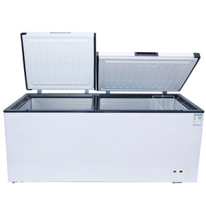 400L Factory supply 220V 110V double top doors household chest freezer