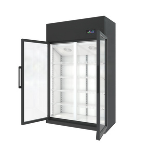 850L Large volume beverage showcase freezer commercial Pepsi display fridge