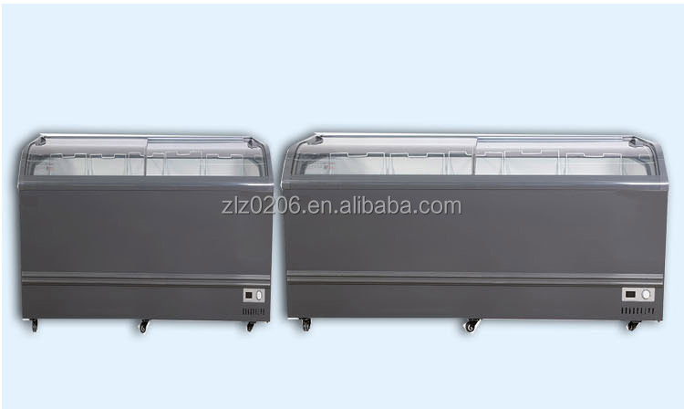 Manufacturers commercial Refrigerators display 4 Side Glass Display Cooler