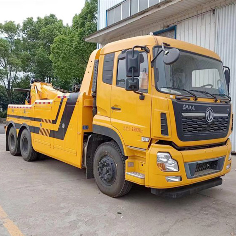 Dongfeng 6x4 Heavy Duty Rotary Wrecker Truck Road Rescue Truck Recovery Truck With Rotation Boom