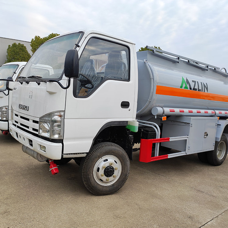 Isuzu 4x2 6 Wheels Diesel /petrol Tanker 5000 Liters Oil Tank Truck Automatic Left Hand Drive for Sale Steel Carbon Steel 4 - 6L