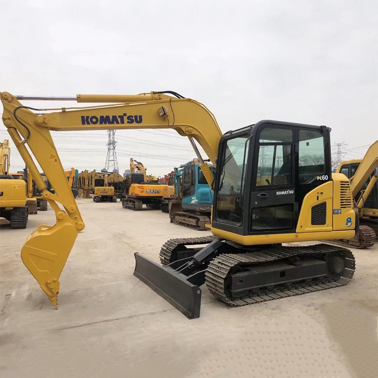 used komatsu pc60-7 crawler excavator old 6 ton excavator in shanghai china for sale PC60 60-7 PC60