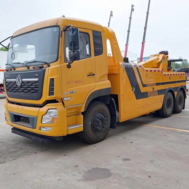 Dongfeng 6x4 Heavy Duty Rotary Wrecker Truck Road Rescue Truck Recovery Truck With Rotation Boom