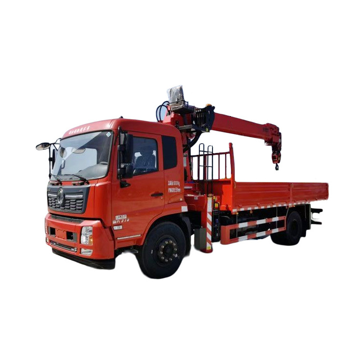 Articulated Boom Self Loader Crane 6 Tons Truck Mounted Hydraulic Mobile Crane With Working Basket