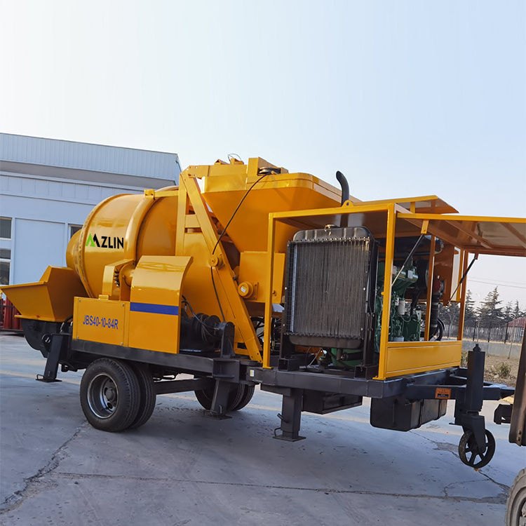 Factory Provide Automatic Mobile Concrete Mixer Pump Diesel JBS40R Concrete Pump With Mixer