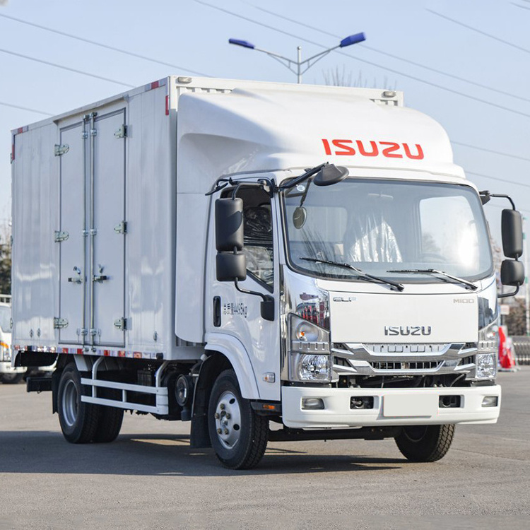 Isuzu Mini Van Cargo Truck 4x2 Box for Sale 700p 10 Ton Camera Car Differential 6 Ton Electric Truck Euro 5 with Box Manual Left