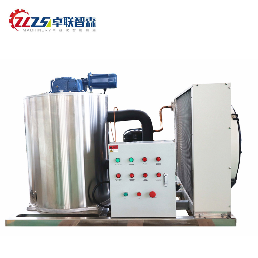 1Ton Small Maker Can Be Installed On Fishing Boat Seawater Flake Ice Making Machine For Fishery Industry