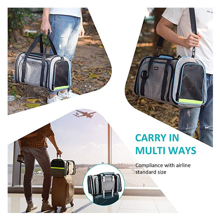 ZMaker Expandable Cat Carrier Bag Dog Carriers Airline Approved Washable Kittens Puppies Carriers