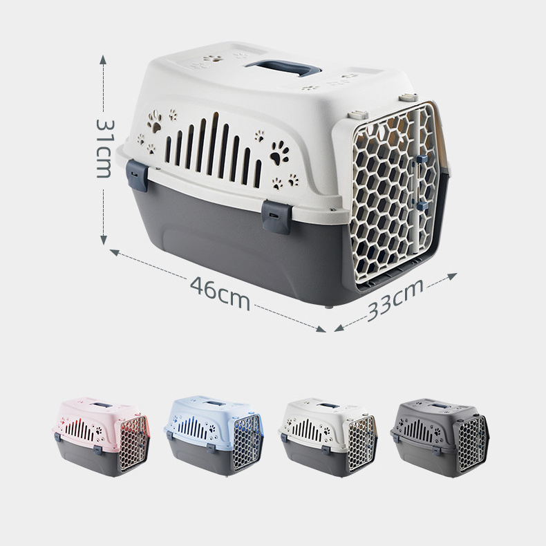 ZMaker Pet Cages Bag Carrier And Travel Crates Plastic Airline Shipping Approved Dog Transport Box