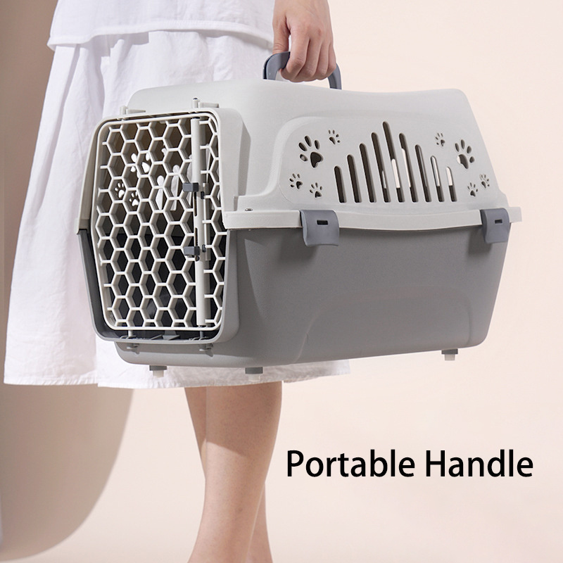 ZMaker Pet Cages Bag Carrier And Travel Crates Plastic Airline Shipping Approved Dog Transport Box