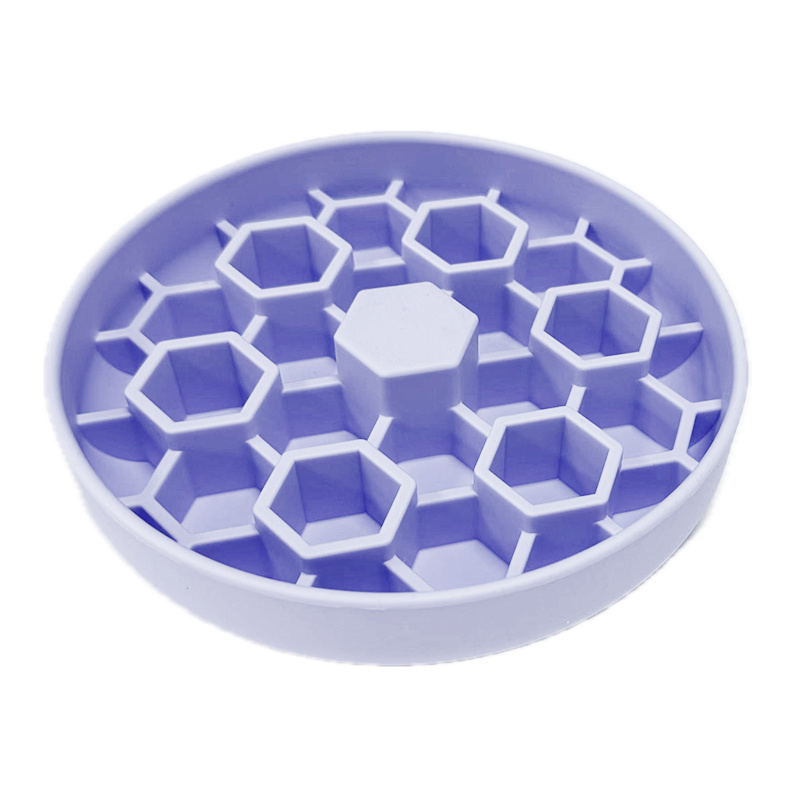 ZMaker 2024 New Round Honeycomb Pet Slow Feeder Custom Silicone Dog Bowl