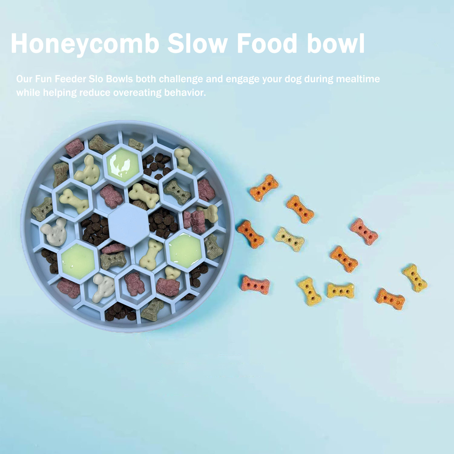 ZMaker 2024 New Round Honeycomb Pet Slow Feeder Custom Silicone Dog Bowl