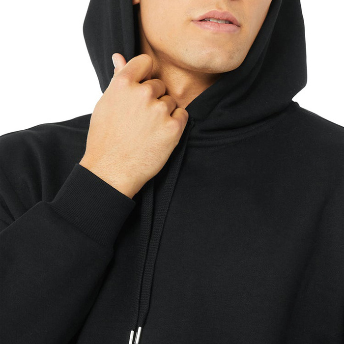 Diagonal French Terry Practice Men's Hoodies Tipped Drawstring Classic Oversize Pullover