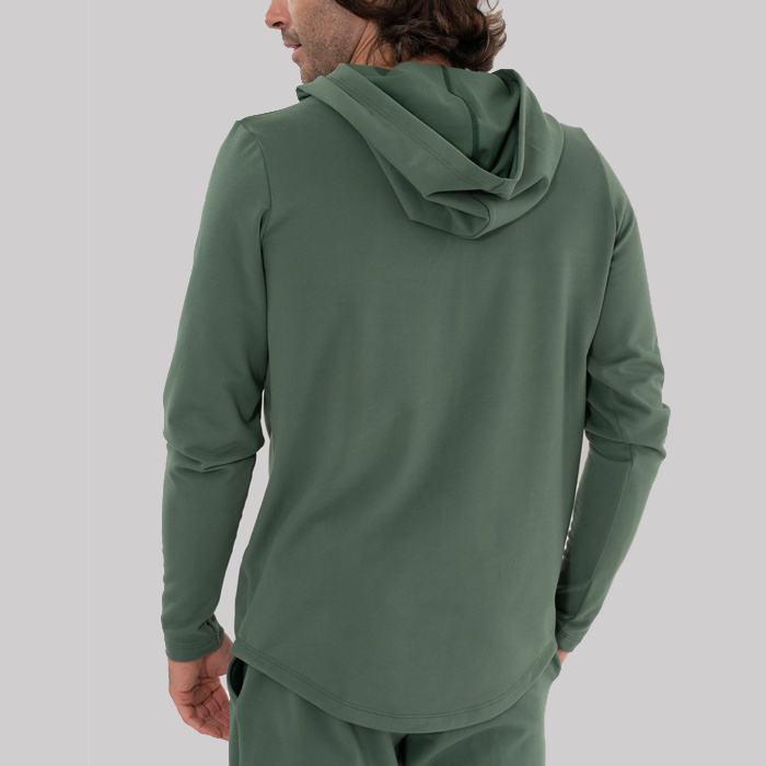 High quality Men's long sleeve blank hoodies with no labels Custom sweatshirts for Adults