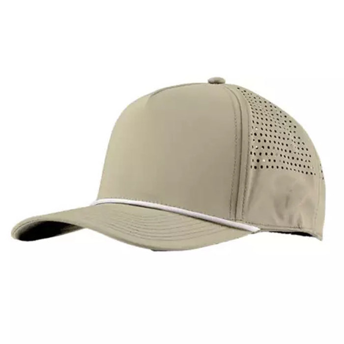 Men's Breathable Mesh Snapback Custom Caps Rope 5 Panel Hats