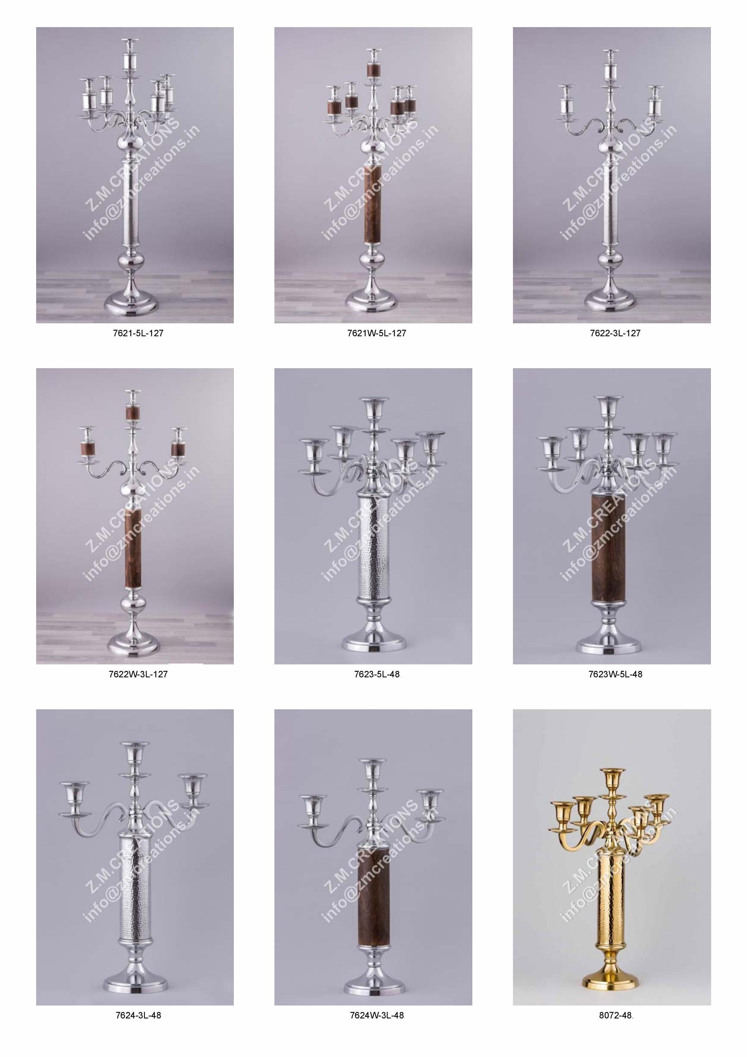 Luxury Wedding Candelabra Centerpiece Candle Stand Silver Color Tall For Hotel Wedding Halloween Christmas Decoration