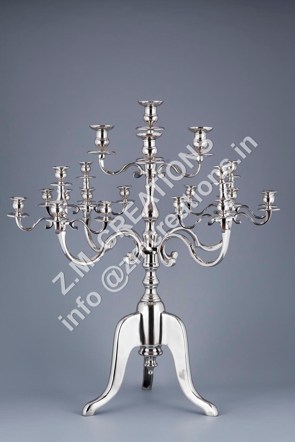 Luxury Wedding Candelabra Centerpiece Candle Stand Silver Color Tall For Hotel Wedding Halloween Christmas Decoration