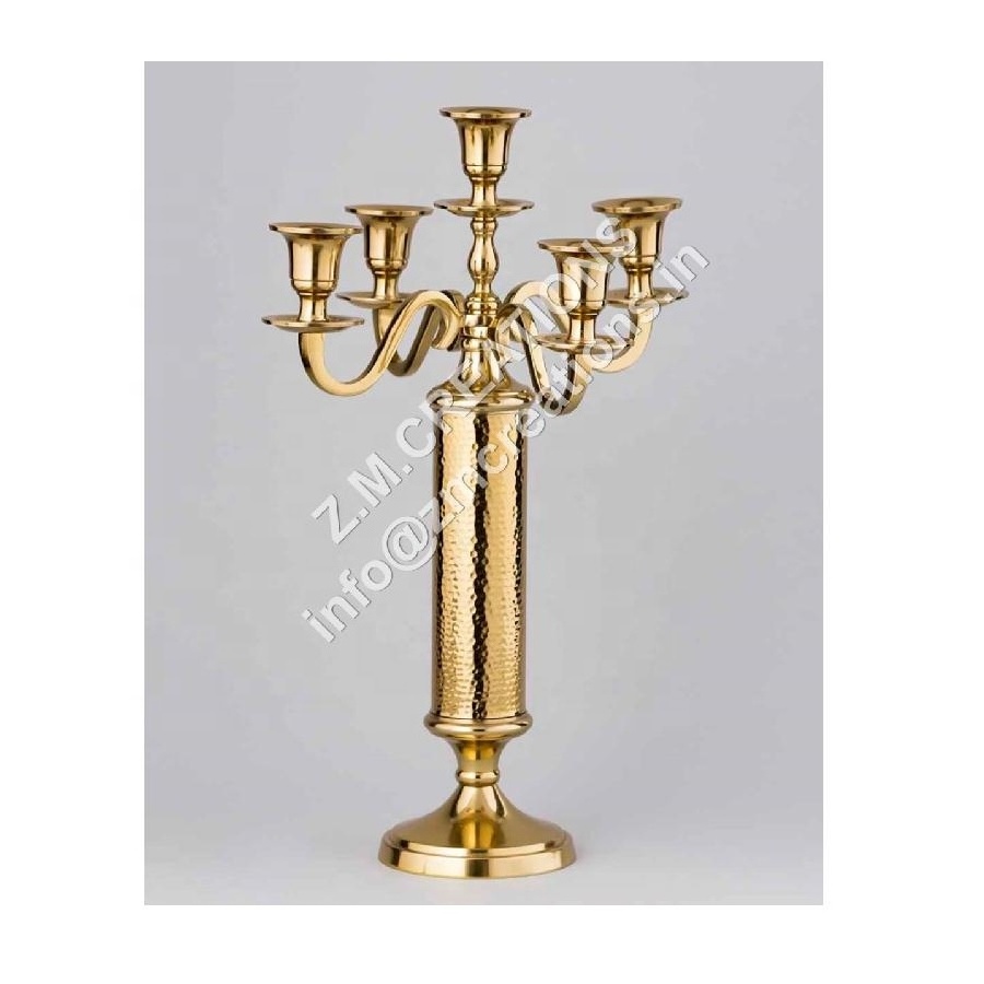 brass gold candelabra metal candlestick European handmade creative candles holder metal gold tabletop candelabra