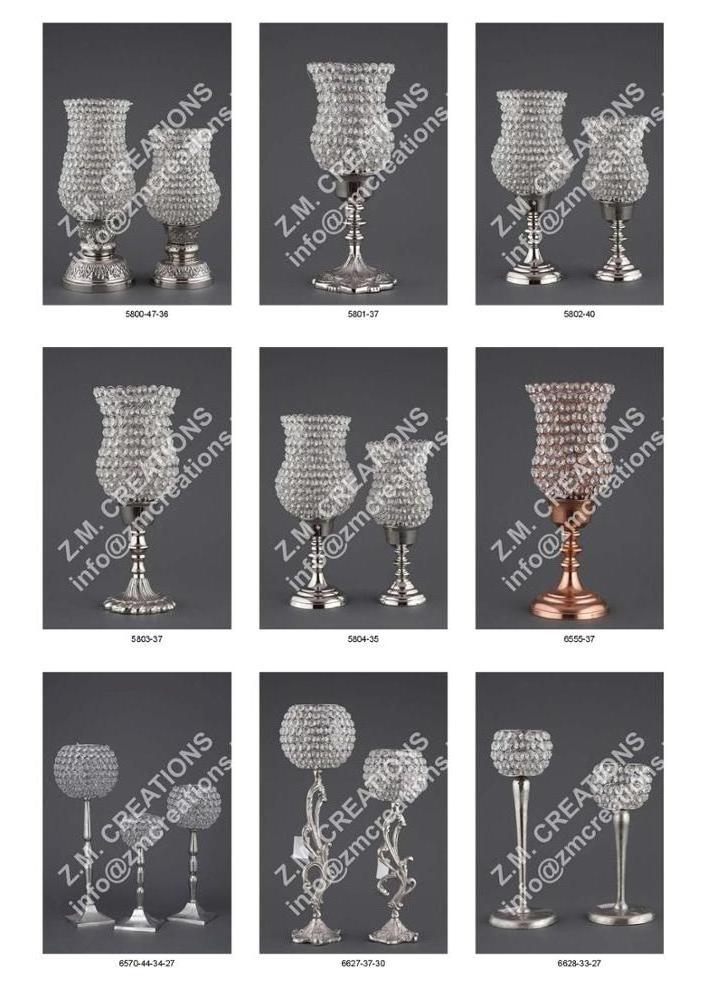 Best Selling For Home Living Room Hotel Decoration Silver Crystal Candle Holder Votive Home Decoration Candlestick Stand