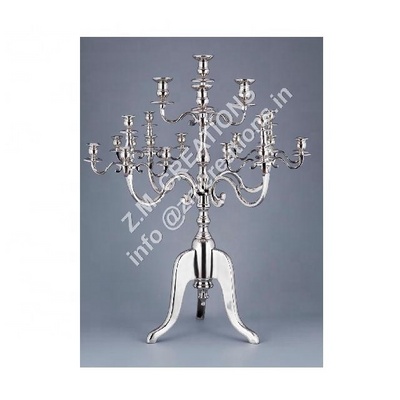 Luxury Wedding Candelabra Centerpiece Candle Stand Silver Color Tall For Hotel Wedding Halloween Christmas Decoration