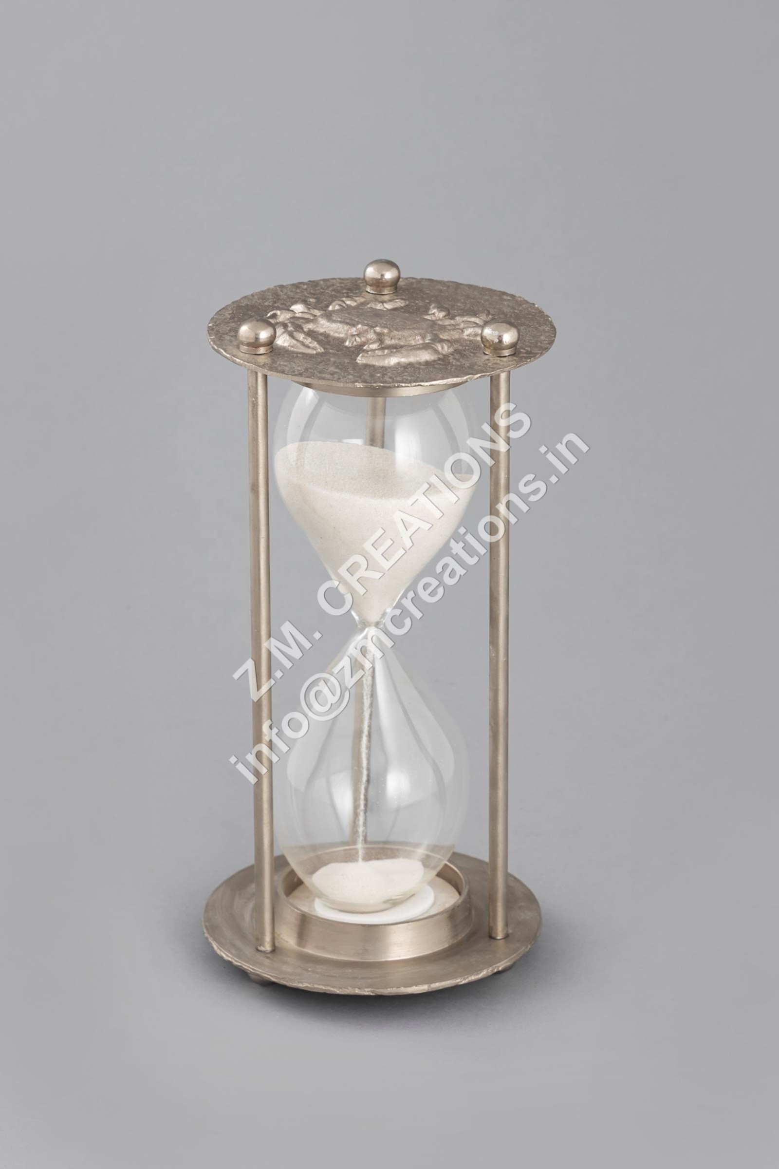 Fancy Sand Timer Square Round Shape Base Metal Glass Wooden Giant 1 Hour For Hotel Office And Home Decoration