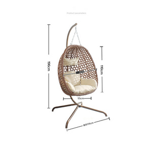 Hot Sell Outdoor Garden Rattan Swing Hanging Egg Swing Chair patio swings outdoor hanging chair indoor and outdoor