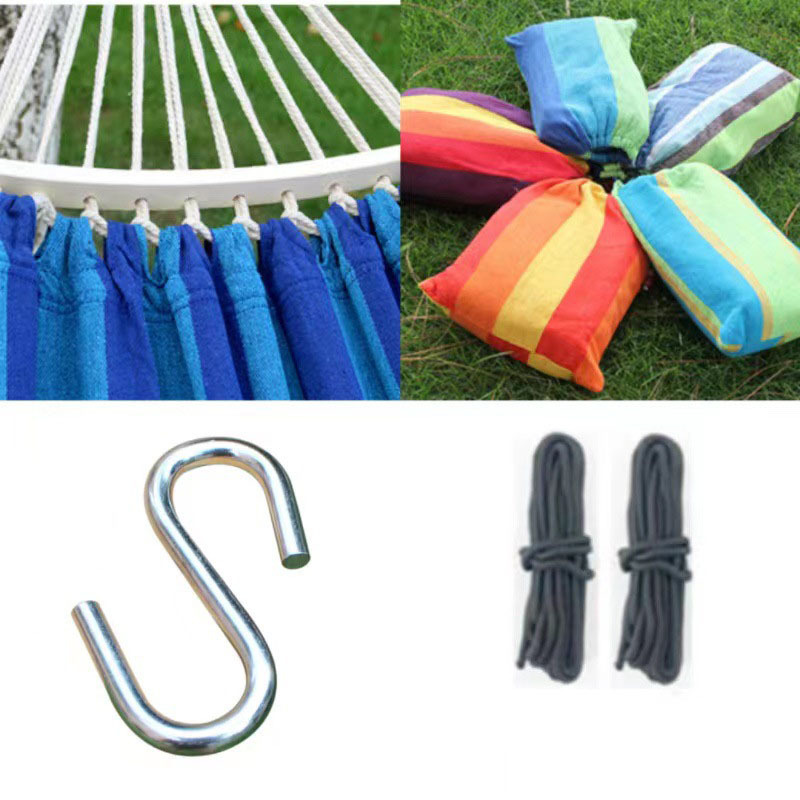 JOY Wholesale Leisure Outdoor Hammock Double Thickened Canvas Hammock Camping Swing Outdoor Hammock