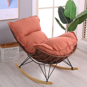 Wholesale high quality rattan rocking chairs courtyards lazy sofas leisure rocking chairs for home