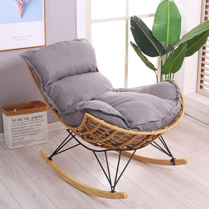 Wholesale high quality rattan rocking chairs courtyards lazy sofas leisure rocking chairs for home