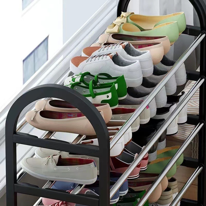 Simple multi-tier household rental room storage small shoe cabinet space-saving dorm room storage shoe racks