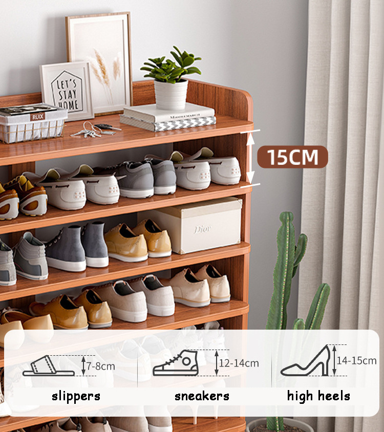 JOY removable shoe storage cabinet 8-layer folding shoe rack for living room extended and widened shoe cabinet