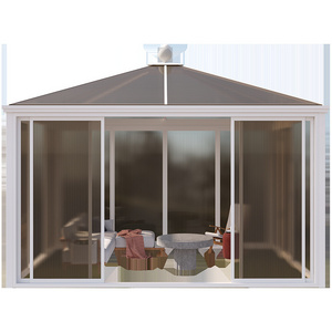 JOY 2024 Outdoor Garden Gazebo Hot New Aluminum Villa Terrace Gazebo with Powder Coated Frame