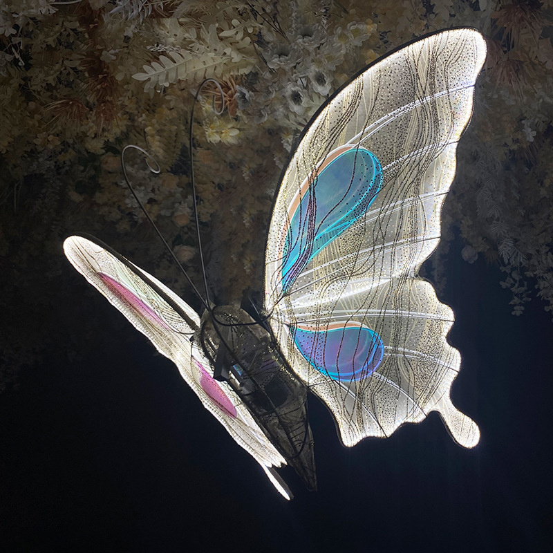 JOY LED High Brightness Luminous Giant Butterfly Dynamic Wings Lifelike Decorative Butterfly for Wedding Mall Decoration