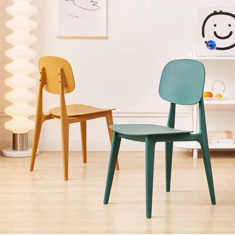 Comfortable and casual plastic chairs thickened living room chairs creative home backrests adult stools