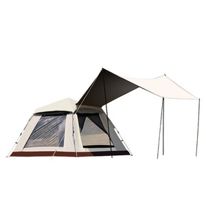 Joy outdoor tent with canopy black glue silver glue sun proof campsite glamping fully automatic canopy camping tent