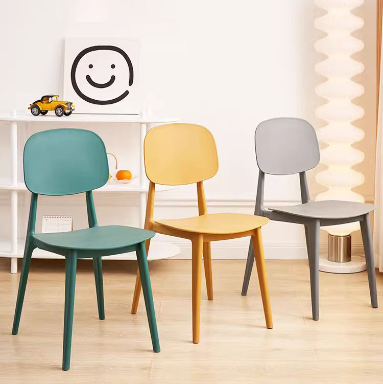 Comfortable and casual plastic chairs thickened living room chairs creative home backrests adult stools