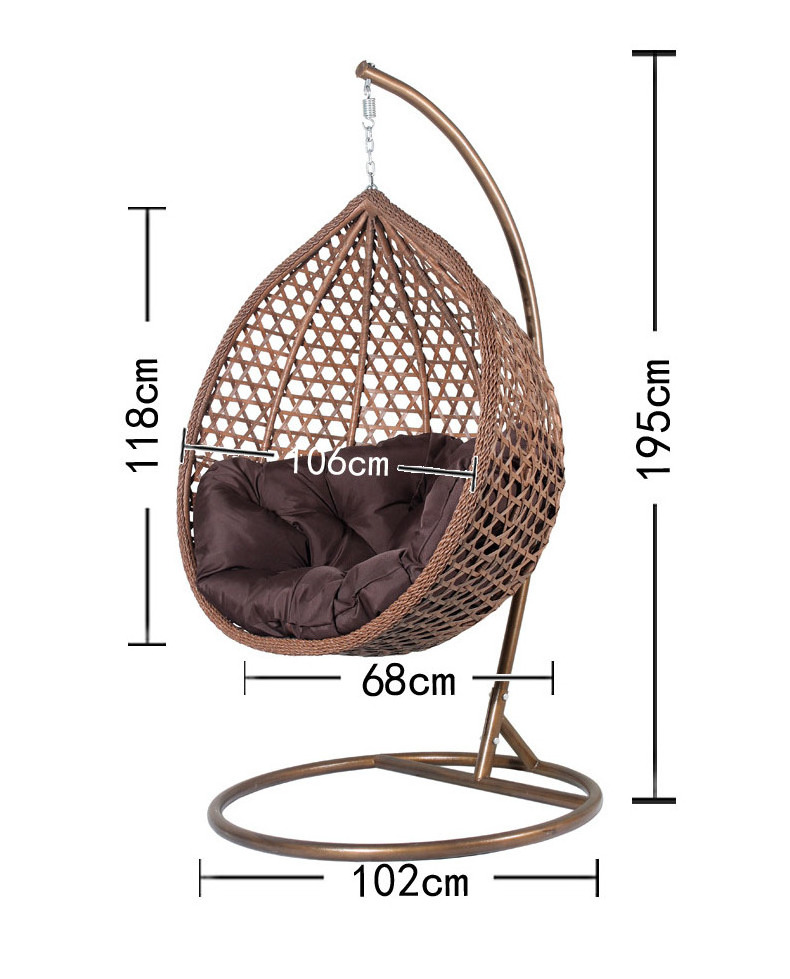 Outdoor Garden Rattan Swing Hanging Chair Hanging Egg Swing Chair patio swings outdoor hanging chair