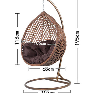 Outdoor Garden Rattan Swing Hanging Chair Hanging Egg Swing Chair patio swings outdoor hanging chair