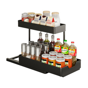 Pull-out spice shelf bedroom living room desktop storage and organising shelf simple kitchen multi-function under sink shelf