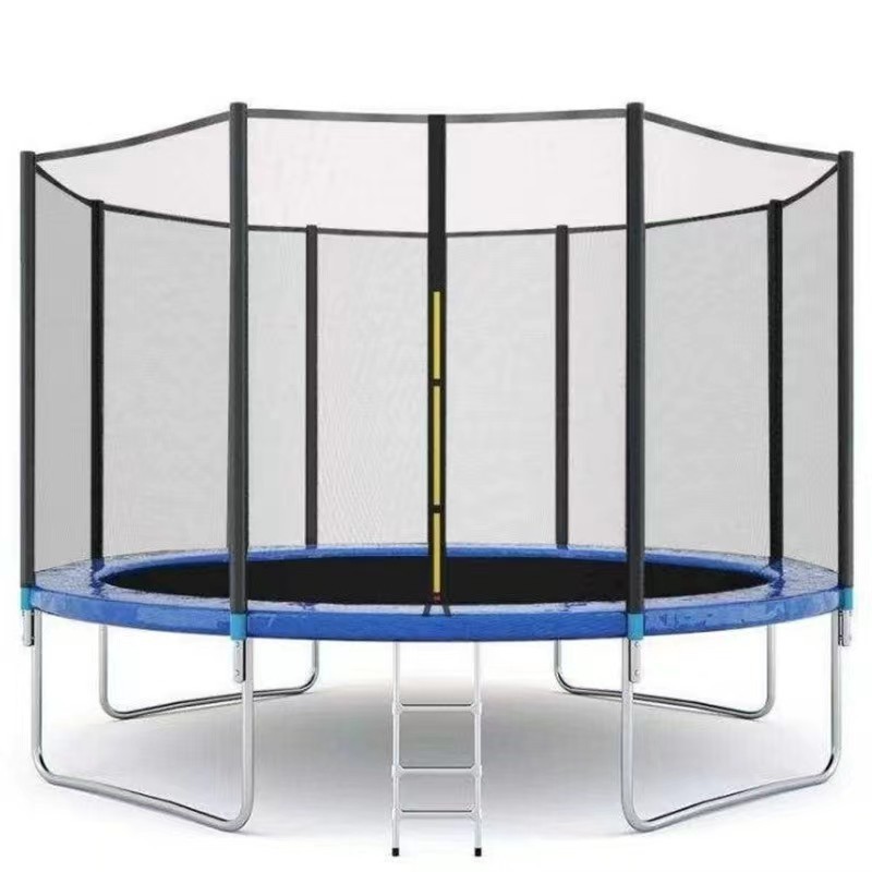 Indoor and outdoor bouncing metal steel Trampolines for children's large amusement equipment with protective nets bouncing beds