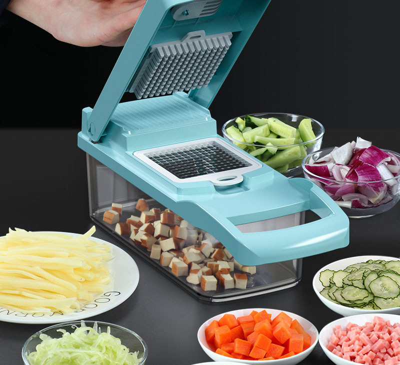 Multi functional vegetable cutter diced and pressed onion hand pressed potato slicer for home hotel