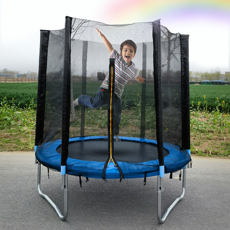 Indoor and outdoor bouncing metal steel Trampolines for children's large amusement equipment with protective nets bouncing beds