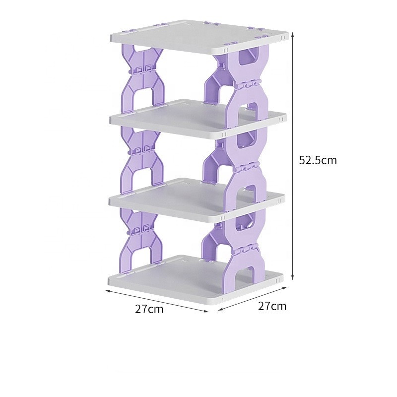 New folding shoe rack dormitory rental house with simple shoe rack seam space-saving installation-free shoe organizer