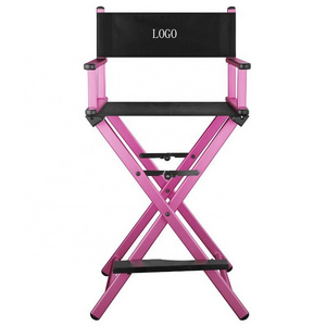 Customized Hot New Product Director Makeup Chairs Frame Foldable Chair with Headrest Portable Durable Aluminum Metal Minimalist